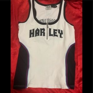 Harley-Davidson Womens zip up tank top, color block, Large